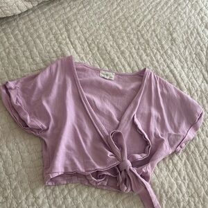 Lost + Wander Lilac wrap Crop Top